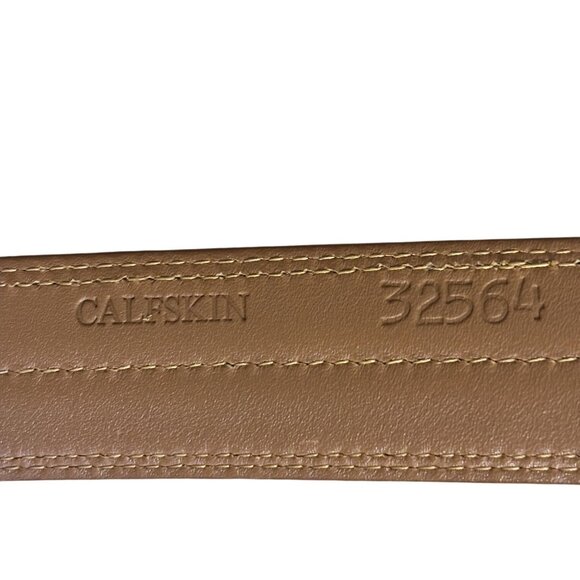 Allen Edmonds Mens Leather Dress Belt Brown 110/44 Made In USA With Polished Buc - Picture 4 of 8